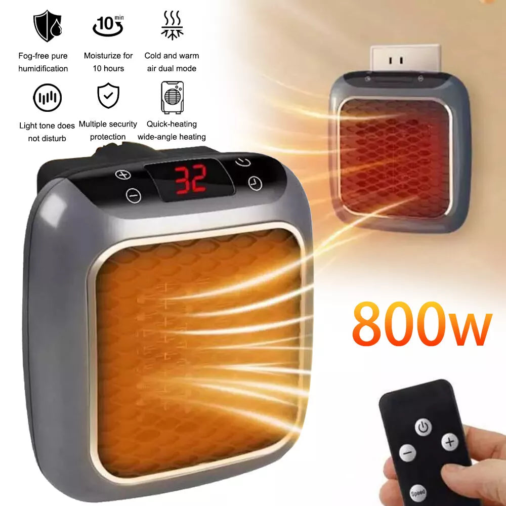 800W Mini Portable Electric Heater – Efficient Ceramic Heater for Quick Home Warmth