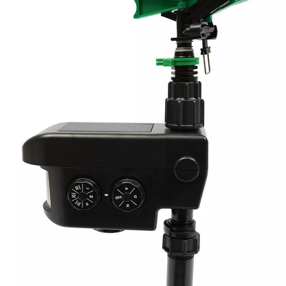 Motion Activated Deer Repellent Sprinkler - Solar Powered Animal Deterrent for Gardens & Lawns