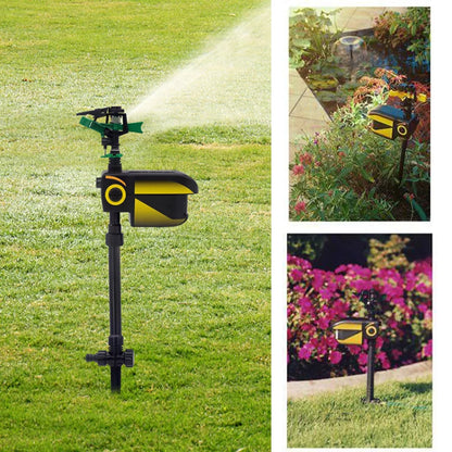 Motion Activated Deer Repellent Sprinkler - Solar Powered Animal Deterrent for Gardens & Lawns