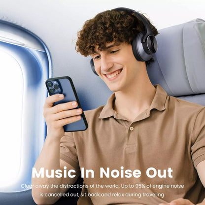 OneOdio A-Series Active Noise Cancelling Wireless Headphones – Over-Ear Comfort | Bluetooth 5.0 - Built-in Microphone, Type C Charging & Carry Case